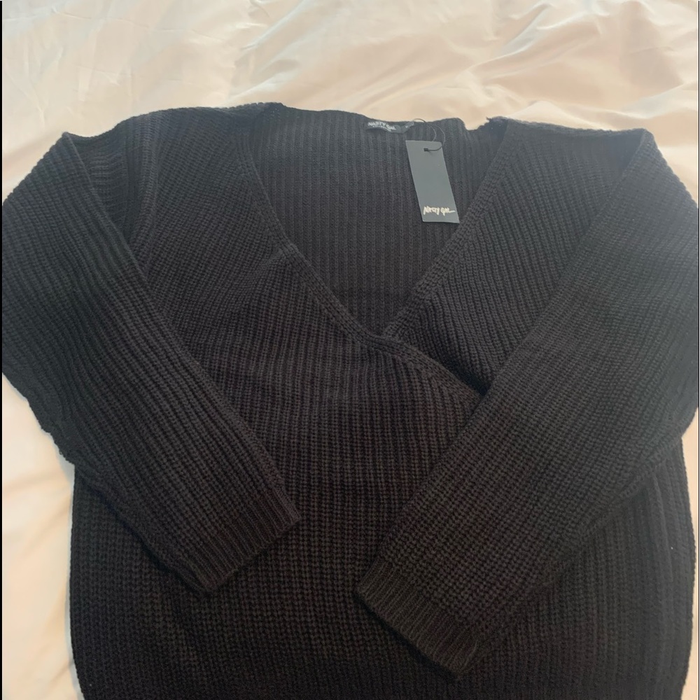 NASTY GAL size S black sweater NWT